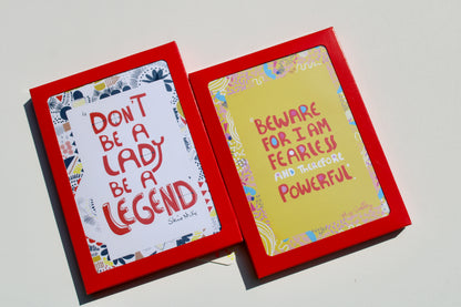 6-pack Inspiring Quotes - Illustrated Set, Blank Inside - Encouragement Snail Mail - VIOLETREDSTUDIO