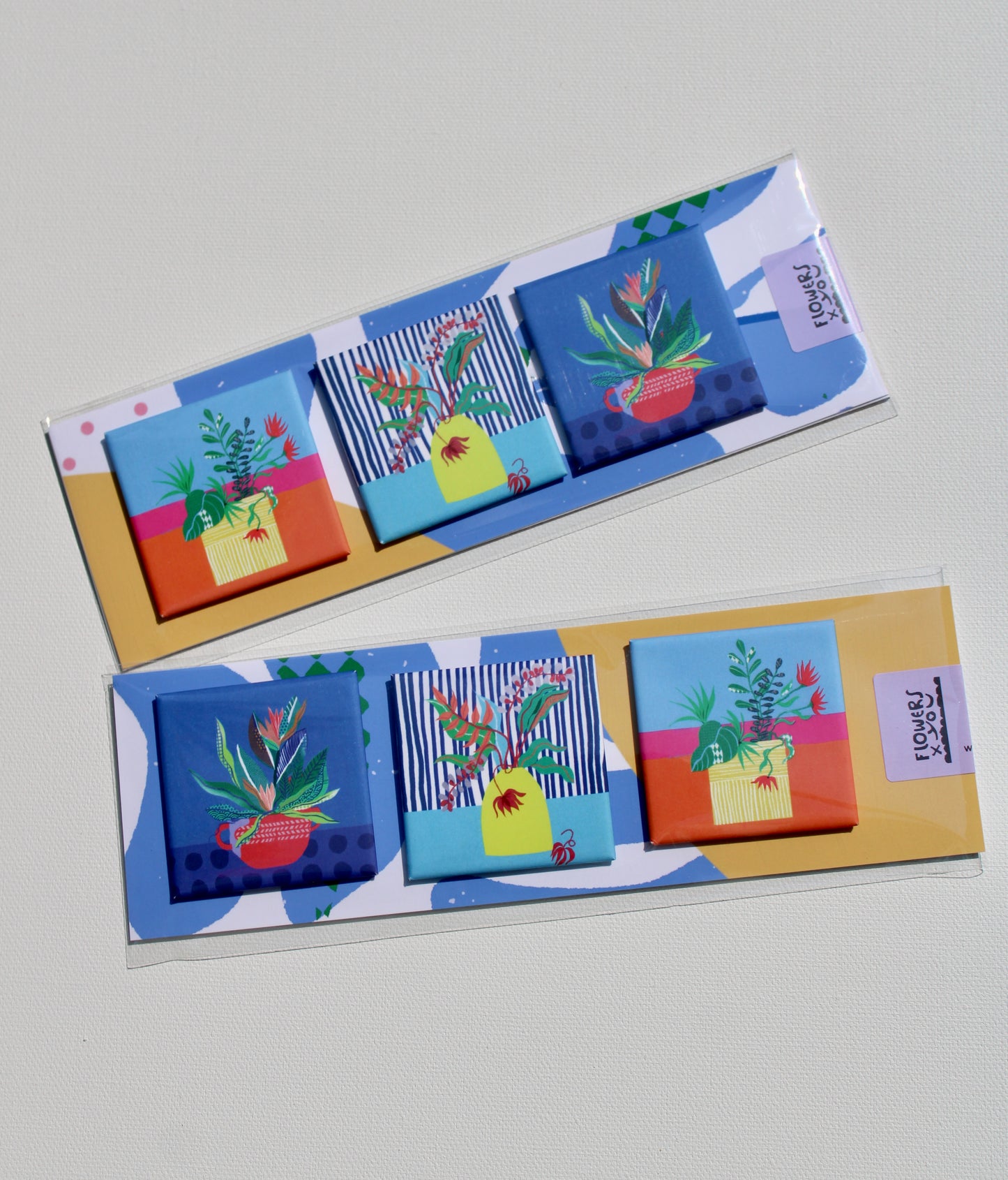 Colorful Flower Magnet Set of 3 – Kitchen Decor - VIOLETREDSTUDIO