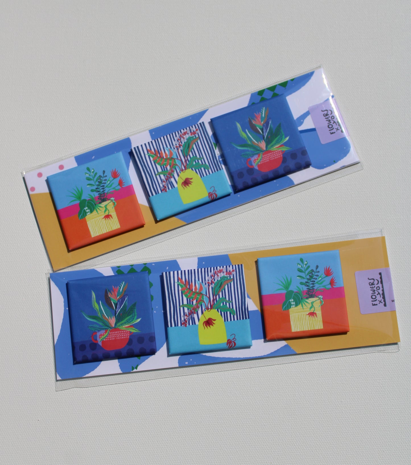 Colorful Flower Magnet Set of 3 – Kitchen Decor - VIOLETREDSTUDIO