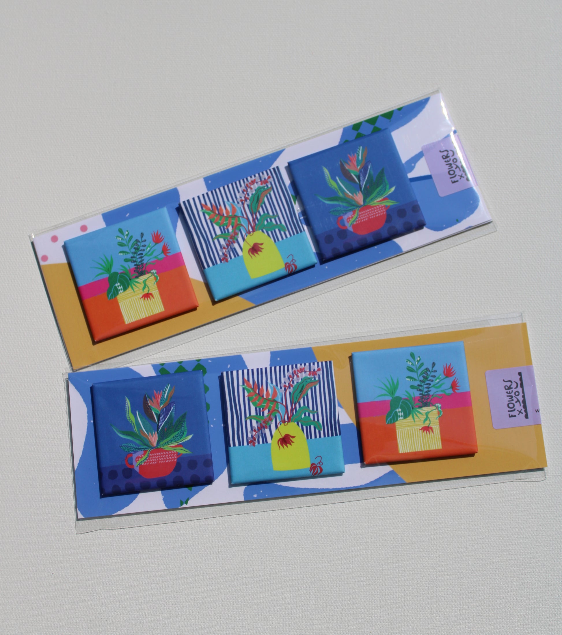 Colorful Flower Magnet Set of 3 – Kitchen Decor - VIOLETREDSTUDIO