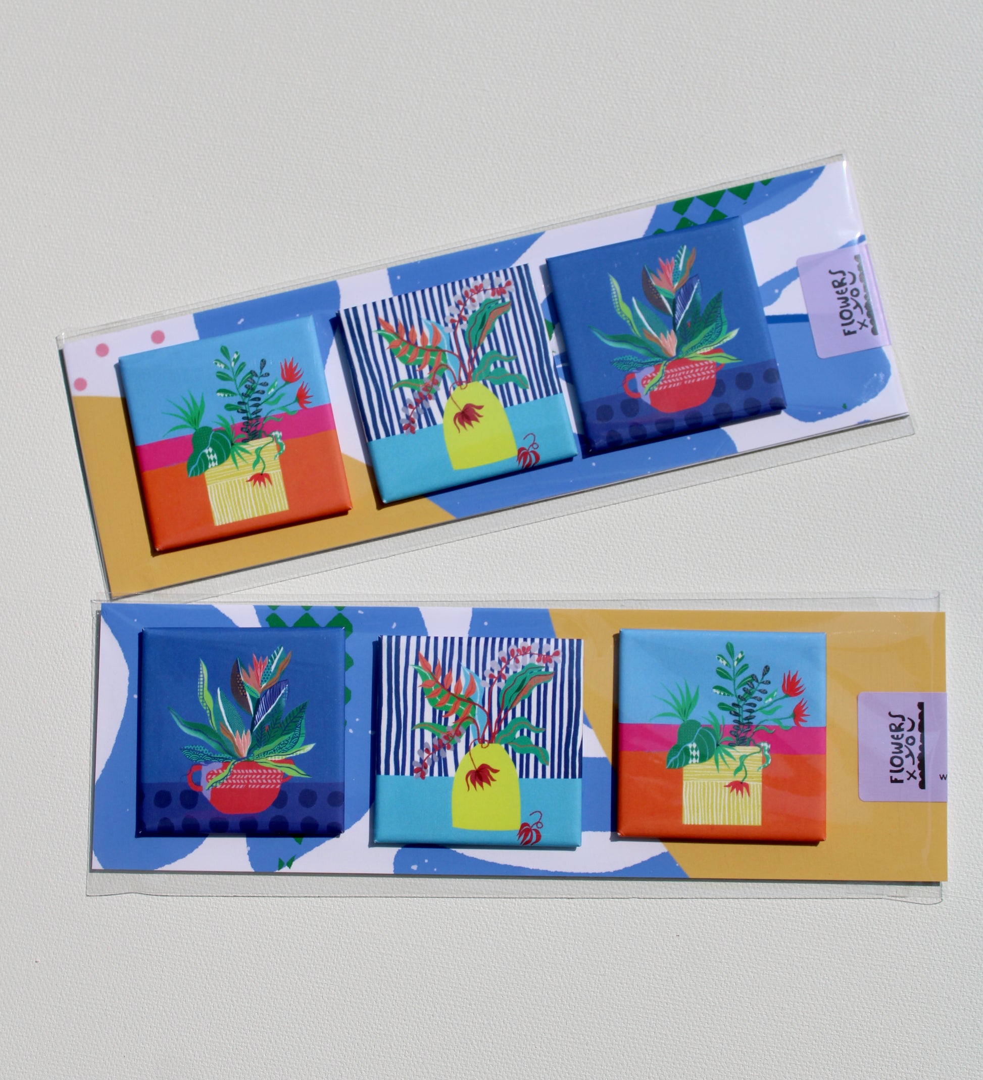 Colorful Flower Magnet Set of 3 – Kitchen Decor - VIOLETREDSTUDIO