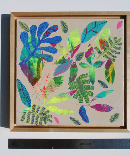Neon Tropics – Original Mixed Media Painting - VIOLETREDSTUDIO