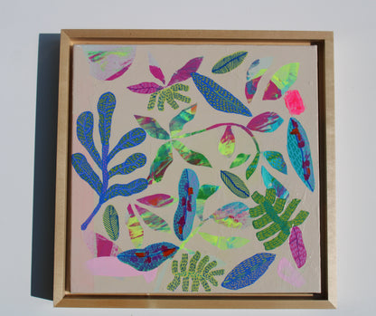 Electric Garden – Original Mixed Media Painting - VIOLETREDSTUDIO