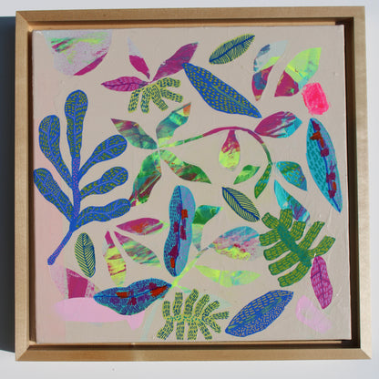 Electric Garden – Original Mixed Media Painting - VIOLETREDSTUDIO
