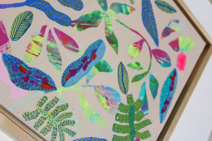 Electric Garden – Original Mixed Media Painting - VIOLETREDSTUDIO