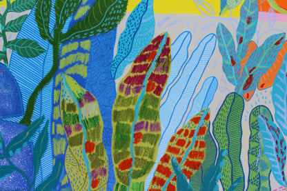 “Shape Study in Color” – Original Mixed Media Painting on Canvas - VIOLETREDSTUDIO