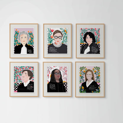 Women of the Supreme Court Art Print Set | Inspirational Wall Art Collection - VIOLETREDSTUDIO