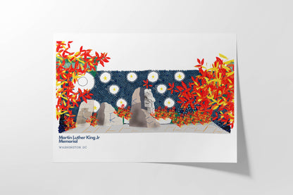 Martin Luther King Jr, Memorial Art Print - VIOLETREDSTUDIO