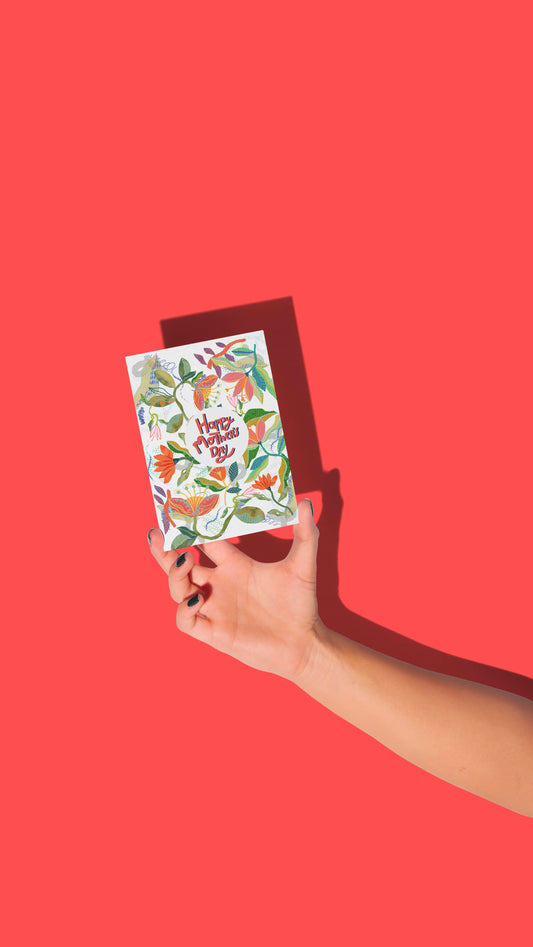 Floral Mother's Day Greeting Card - VIOLETREDSTUDIO