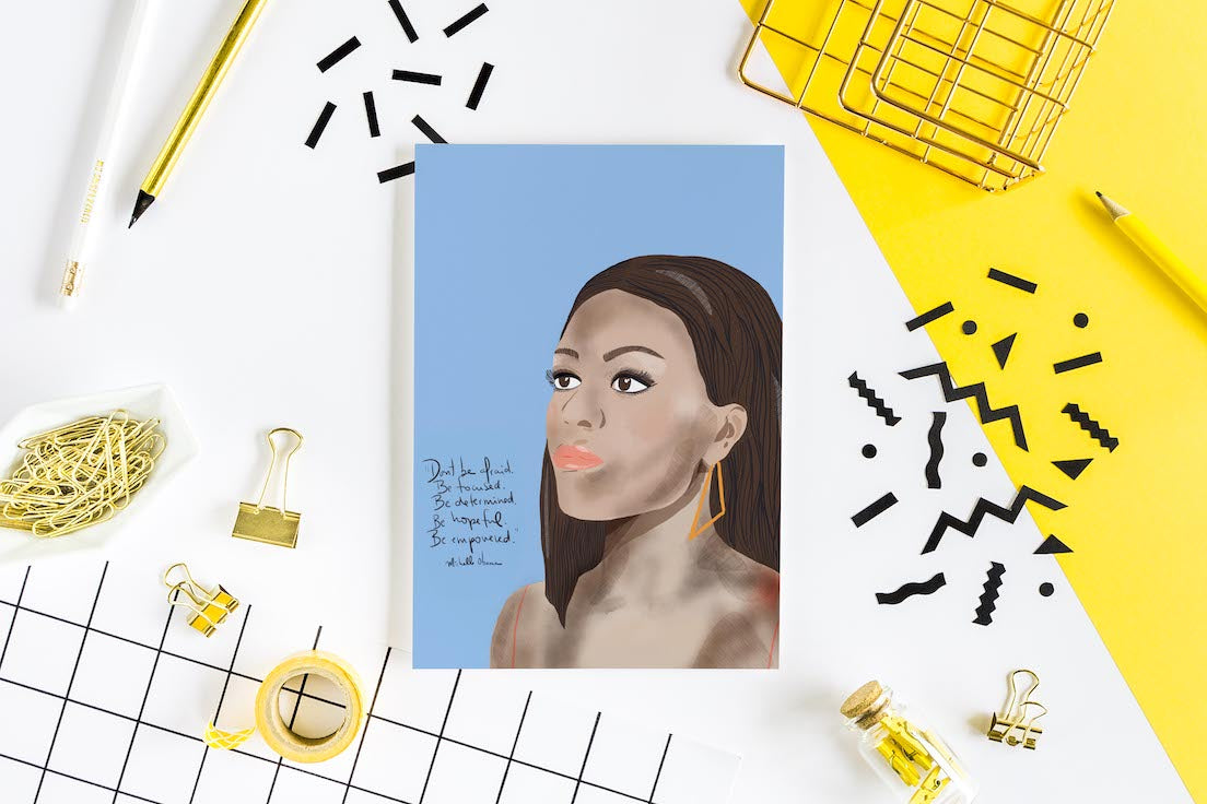 A Few Favorite First Ladies-  Card Set-6-pack Inspiring Quotes - Illustrated Set, Blank Inside (Copy) - VIOLETREDSTUDIO