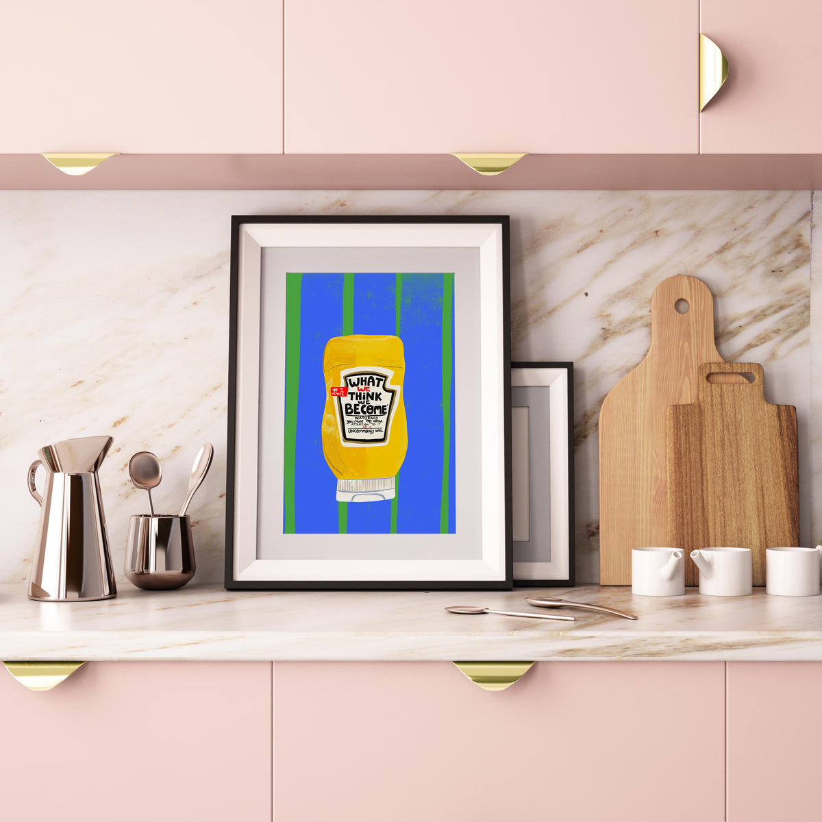 Mustard Bottle Art Print - VIOLETREDSTUDIO