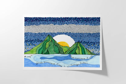 Nicaragua Art Print, Cubicle Decor, Landscape Art, World Cities, Skyline and Travel Prints - VIOLETREDSTUDIO