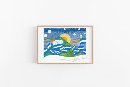 Vibrant Nicaragua Wall Art Set: 4 Colorful Prints for Cubicle, Dorm, Office Decor - Unique Father's Day Gift - VIOLETREDSTUDIO