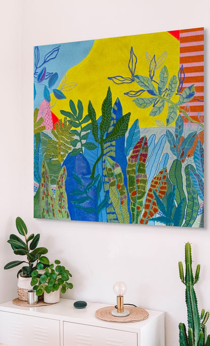 “Shape Study in Color” – Original Mixed Media Painting on Canvas - VIOLETREDSTUDIO