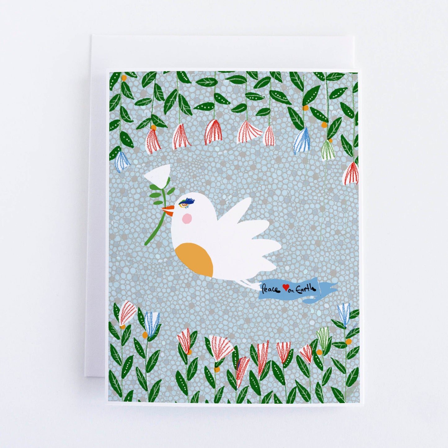 Peace on Earth, Modern Dove Greeting Card