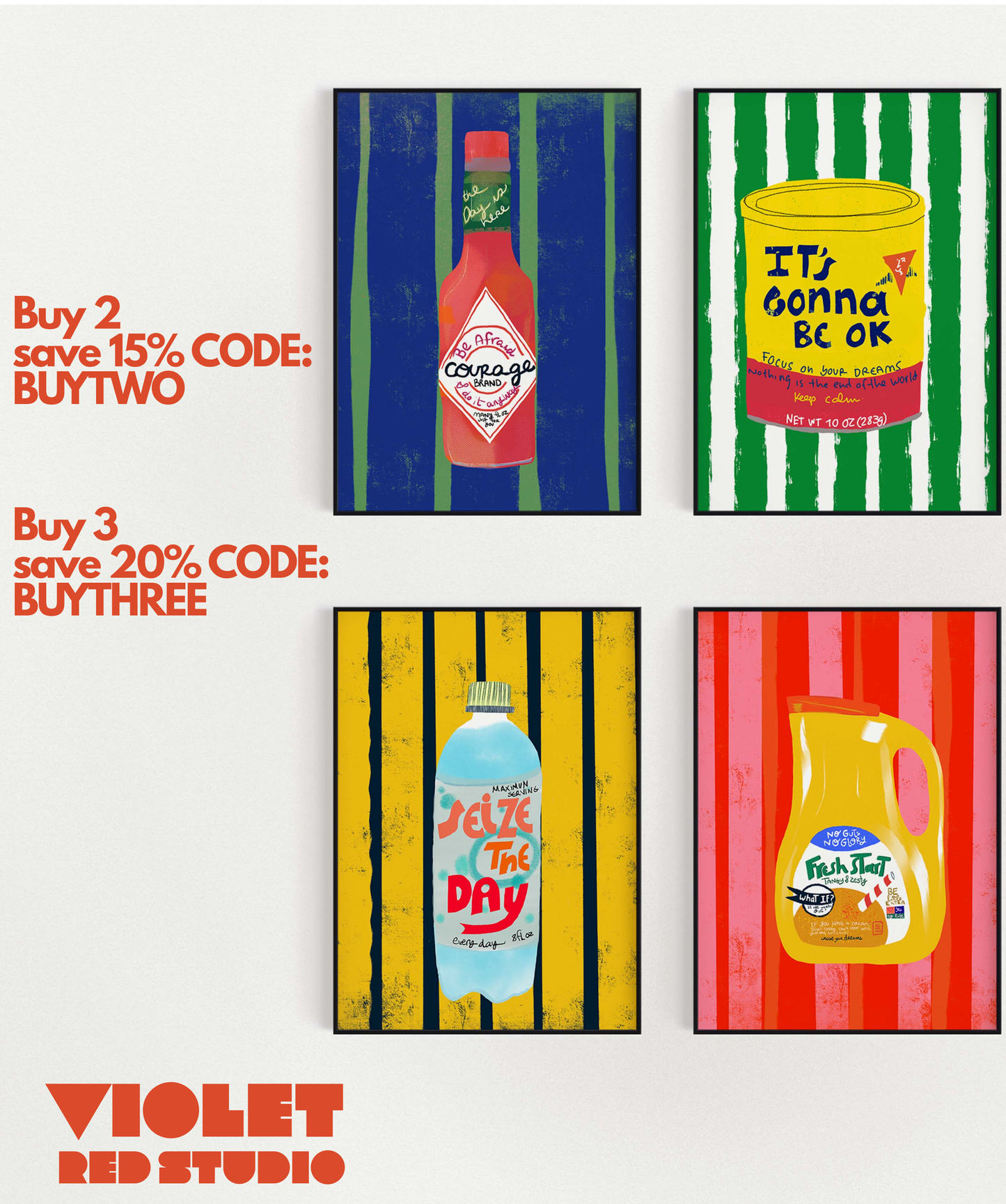 Fresh Start Orange Juice Art Print – Counter Culture Collection - VIOLETREDSTUDIO