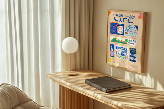 Recipe to Enjoy Life Print, Colorful Motivational Wall Art - VIOLETREDSTUDIO