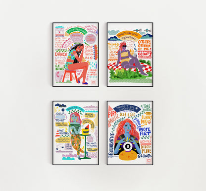 Set of 4 Empowering Prints - VIOLETREDSTUDIO