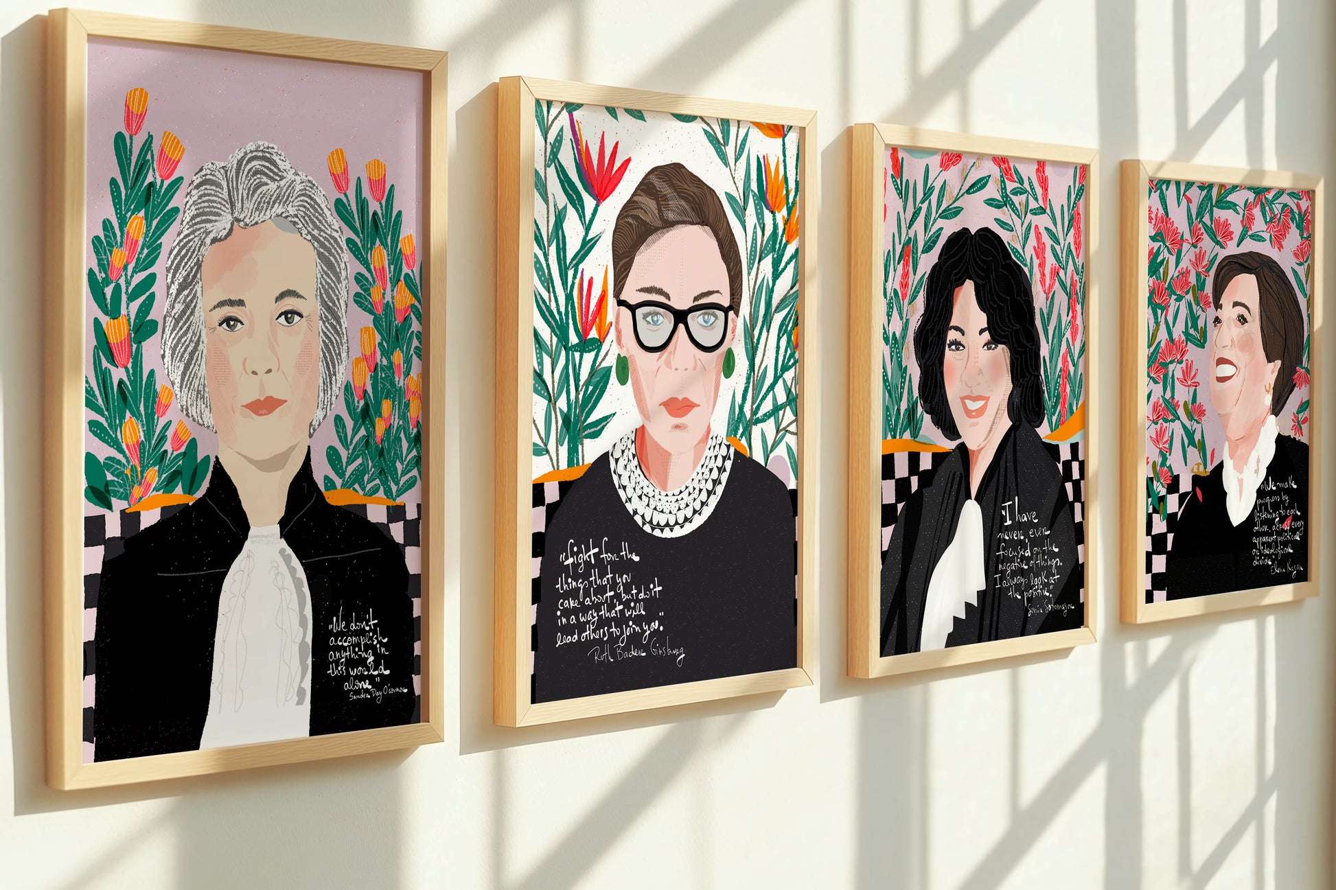 Women of the Supreme Court Art Print Set | Inspirational Wall Art Collection - VIOLETREDSTUDIO
