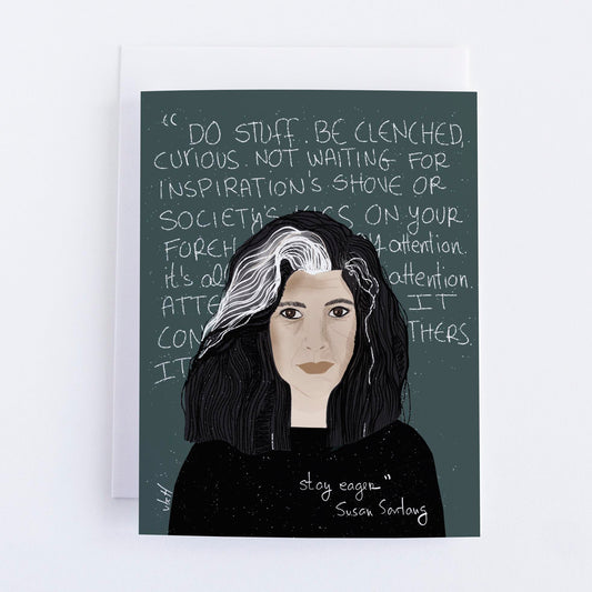 Susan Sontag Art Print – Feminist Intellectual Wall Art, Literary Icon Illustration, Inspirational Writer Decor - VIOLETREDSTUDIO