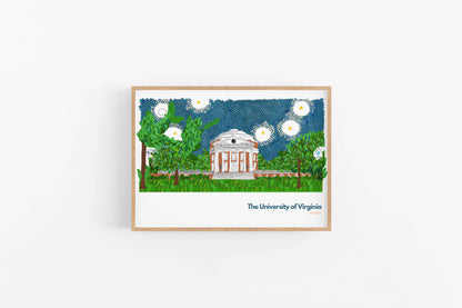 University of Virginia Art Print - VIOLETREDSTUDIO