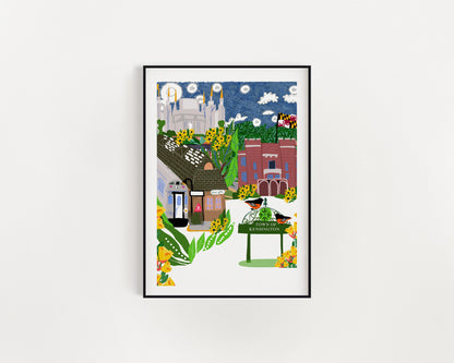 Kensington Neighborhood, Maryland Art Print - VIOLETREDSTUDIO