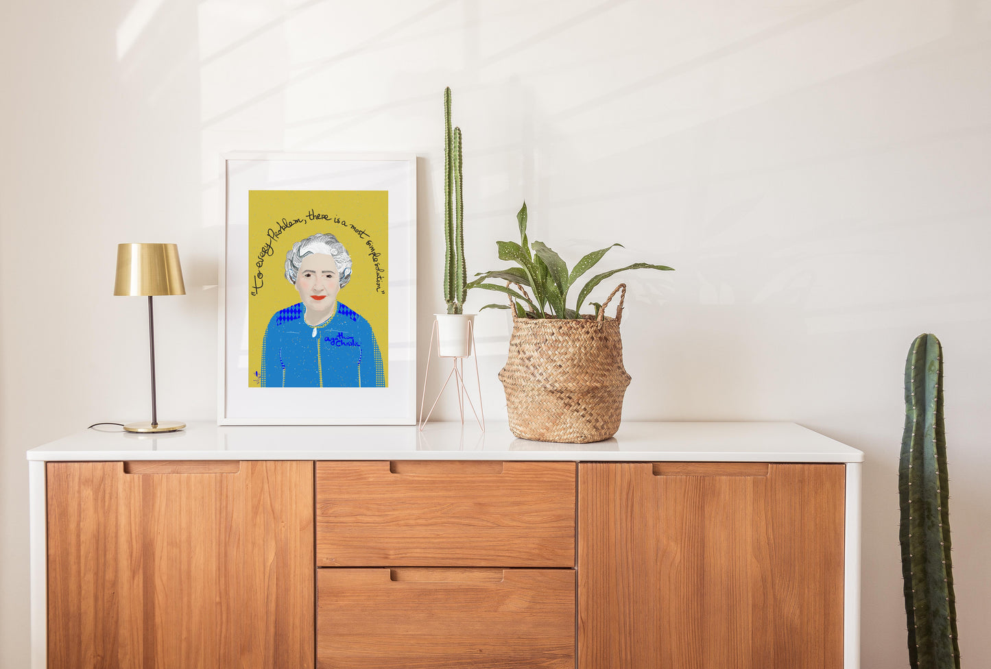 Agatha Christie Art Print – Mystery Writer Portrait, Literary Icon Wall Art, Inspirational Crime Fiction Decor