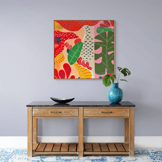 Colorful Amazonia | 30x30 Original Painting on Canvas