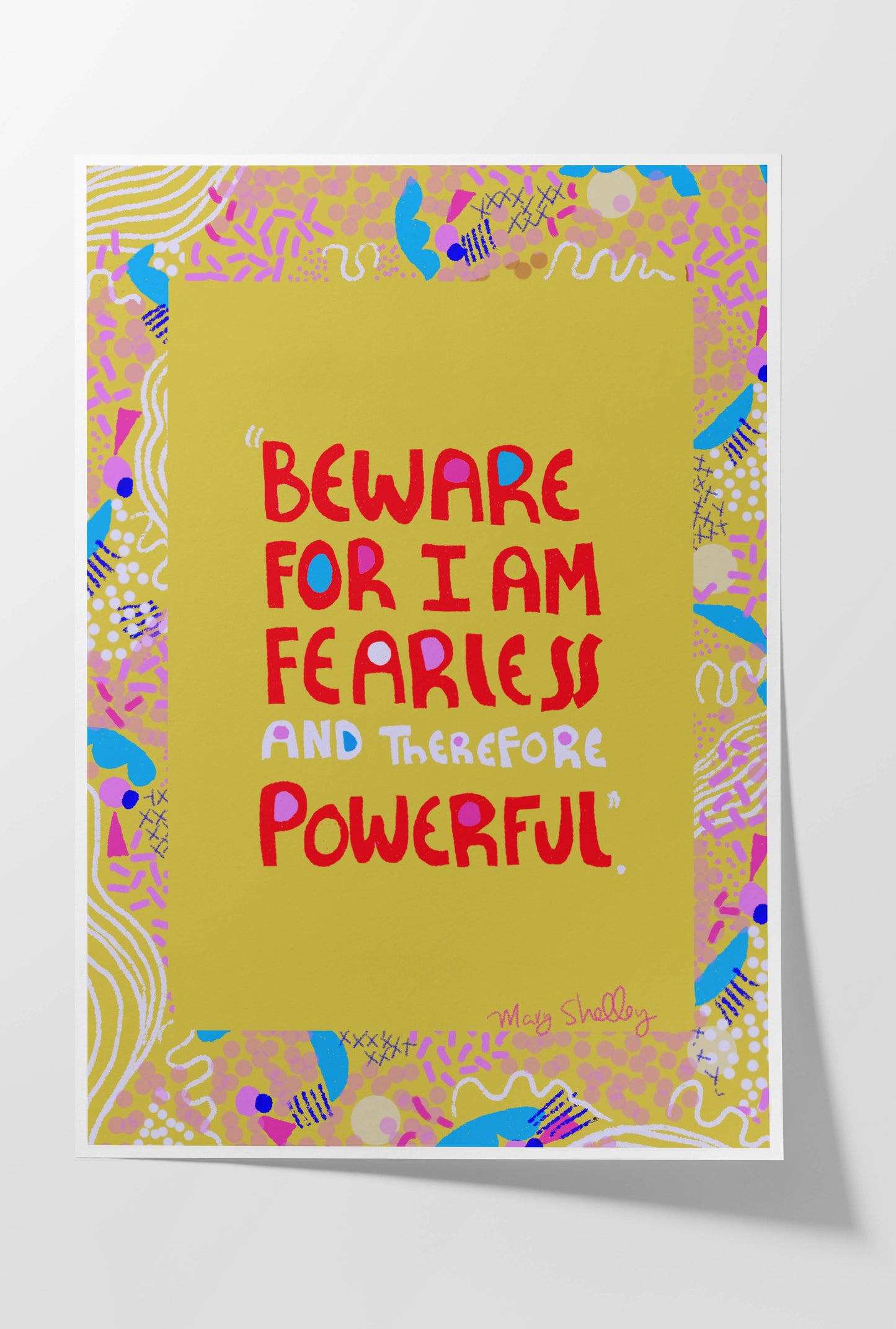 Set of 4 Feminist Quote Prints – Empowering Wall Art for Dorm Rooms, Motivational Posters for Women, Bold Gallery Wall Decor