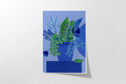 Blue Bouquet Art Print - VIOLETREDSTUDIO