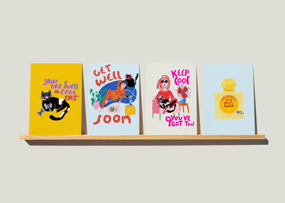 Get Well Soon Greeting Card - VIOLETREDSTUDIO