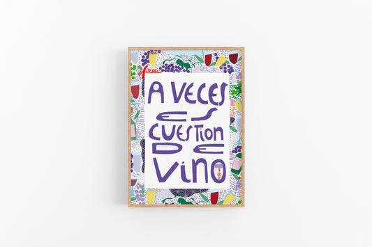 The perfect art print for a wine lover's bar area, kitchen or wine cellar