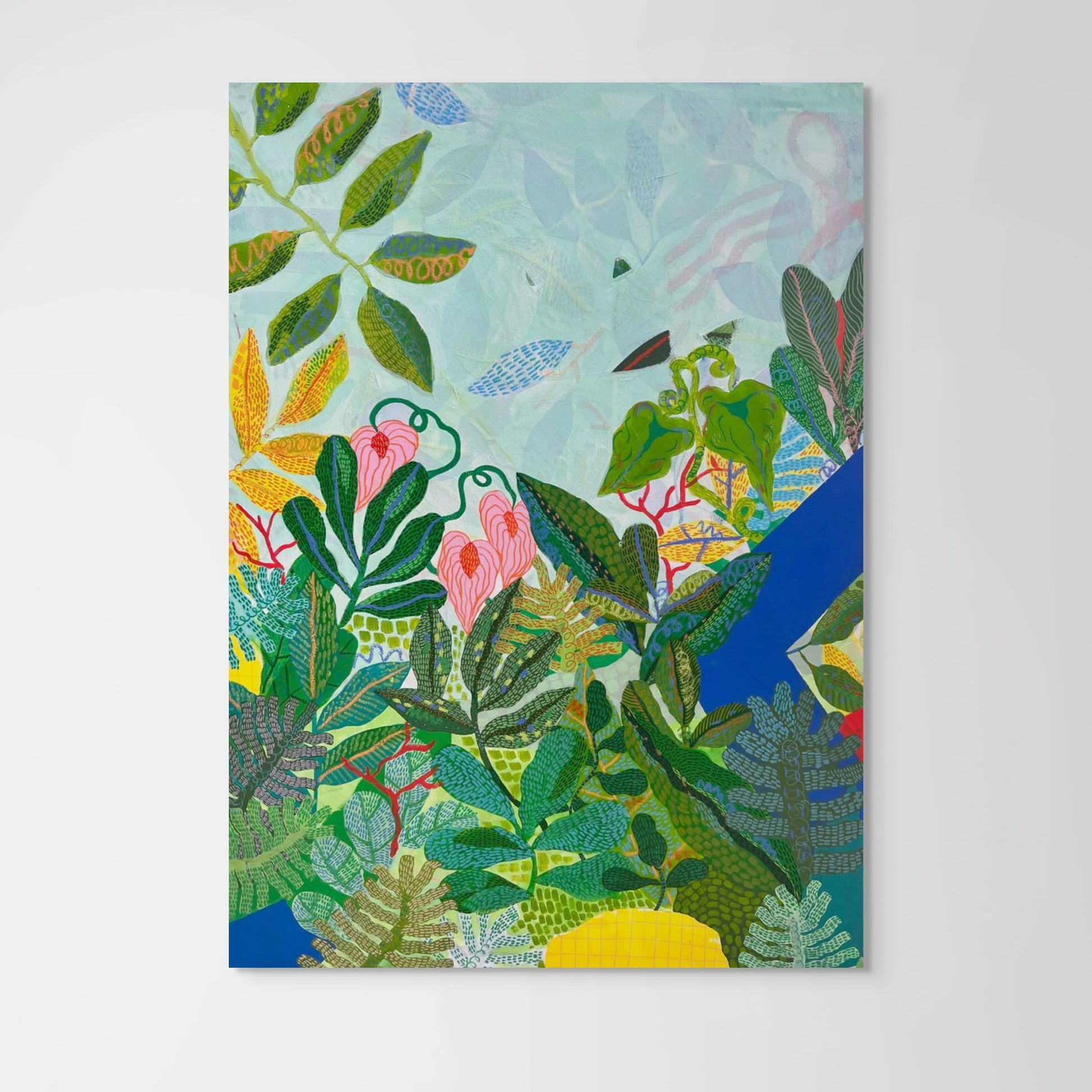 “I Promise It Goes On” – Original Mixed Media Painting on Canvas (44x32") - VIOLETREDSTUDIO