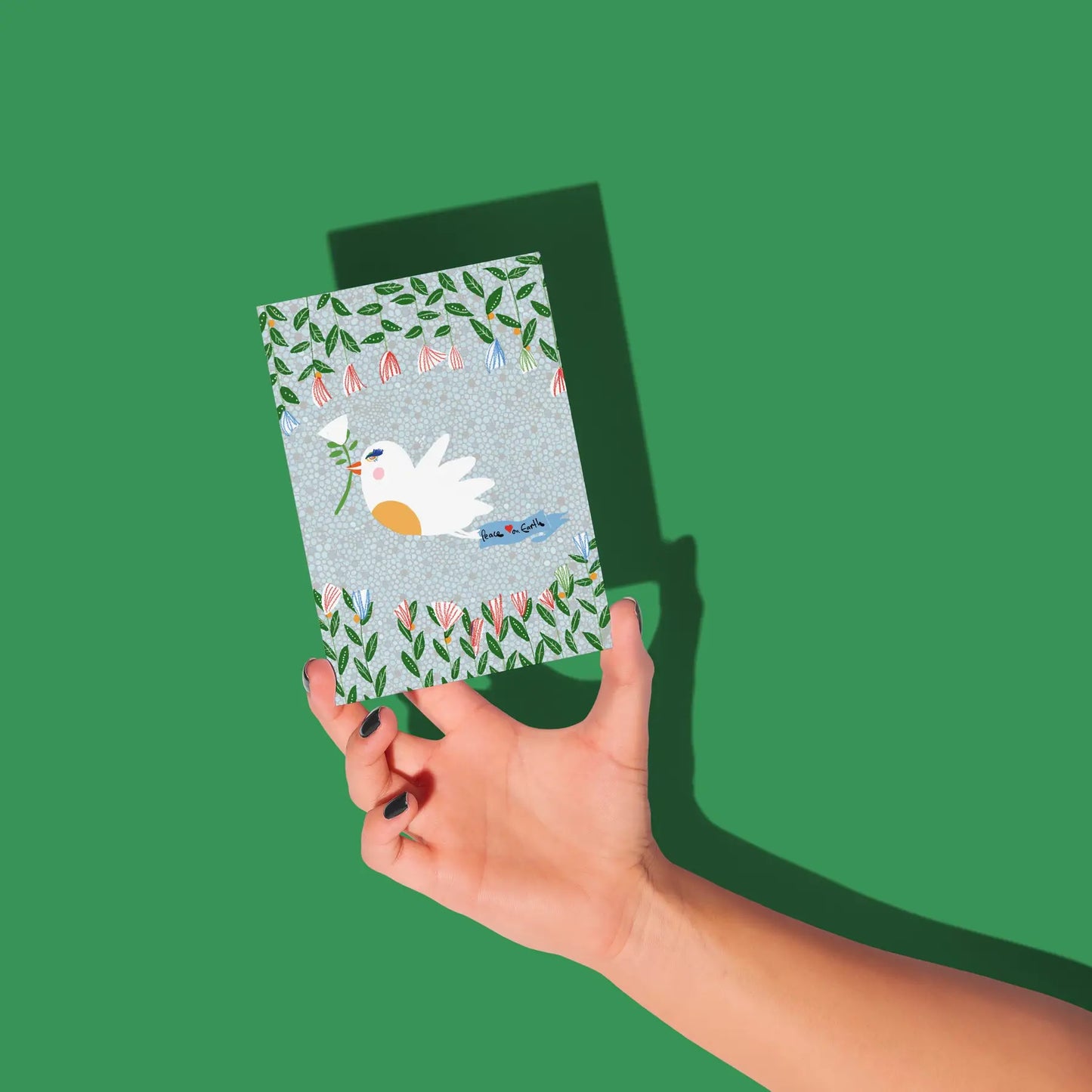 Peace on Earth, Modern Dove Greeting Card