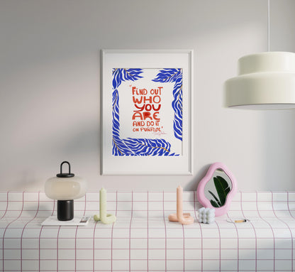 InspirationalTypographic Art Print – Perfect Gift for Best Friend, College Room Décor, or Statement Dorm Art - VIOLETREDSTUDIO