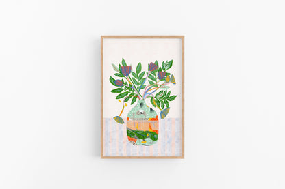 Green Bouquet Art Print - VIOLETREDSTUDIO