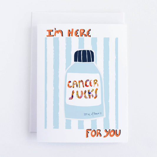 Cancer Sucks Greeting Card