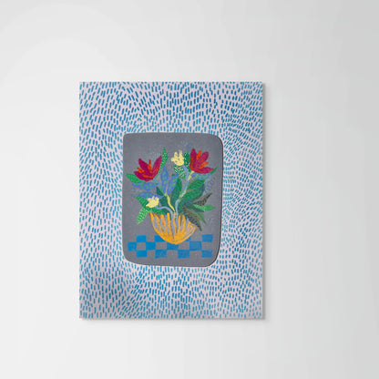 One-of-a-Kind Original Flower Art – Set of 2 Mixed Media on Paper - VIOLETREDSTUDIO