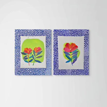 Glow Bloom – Original Flower Art on Paper - VIOLETREDSTUDIO