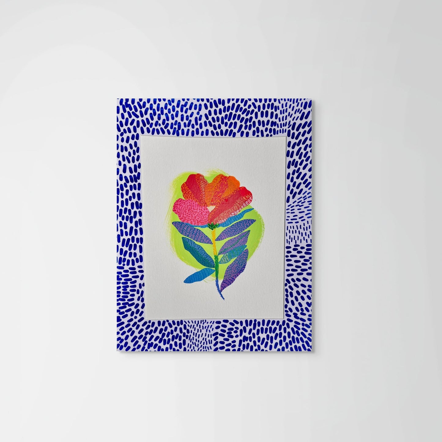 Glow Bloom – Original Flower Art on Paper