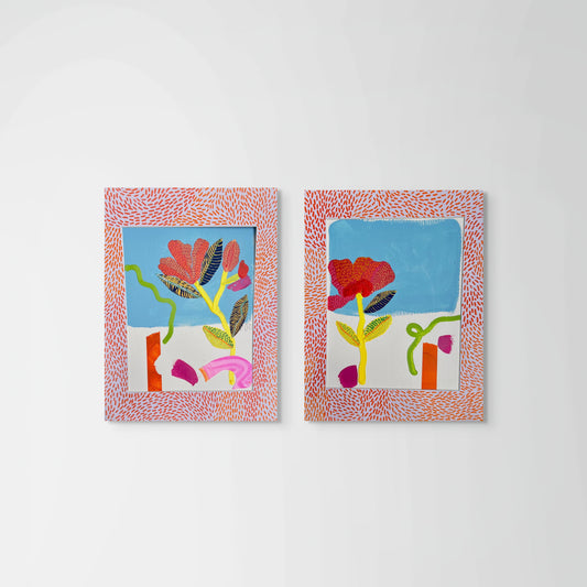 Confetti Garden – Set of 2 Original Flower Artworks