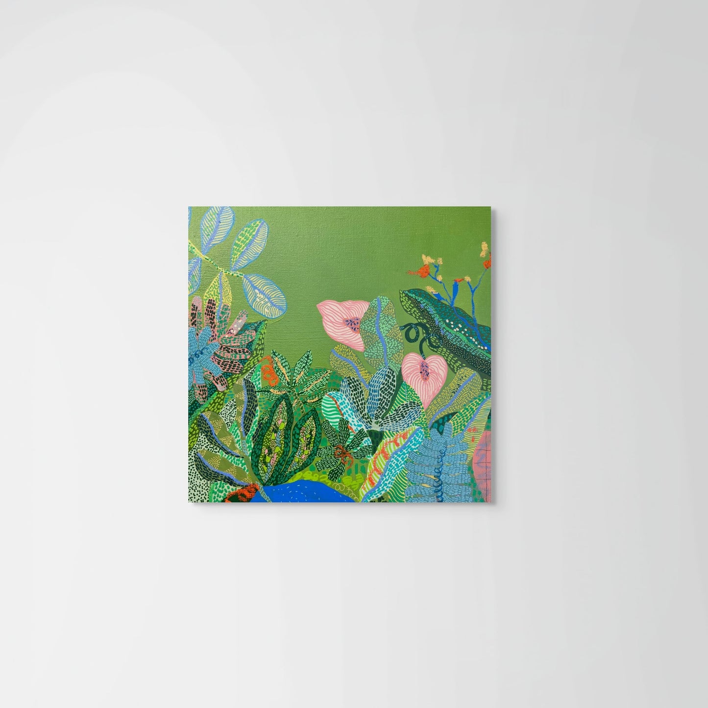 Baile Inolvidable #3 – Original Mixed Media on Canvas (12x12) - VIOLETREDSTUDIO