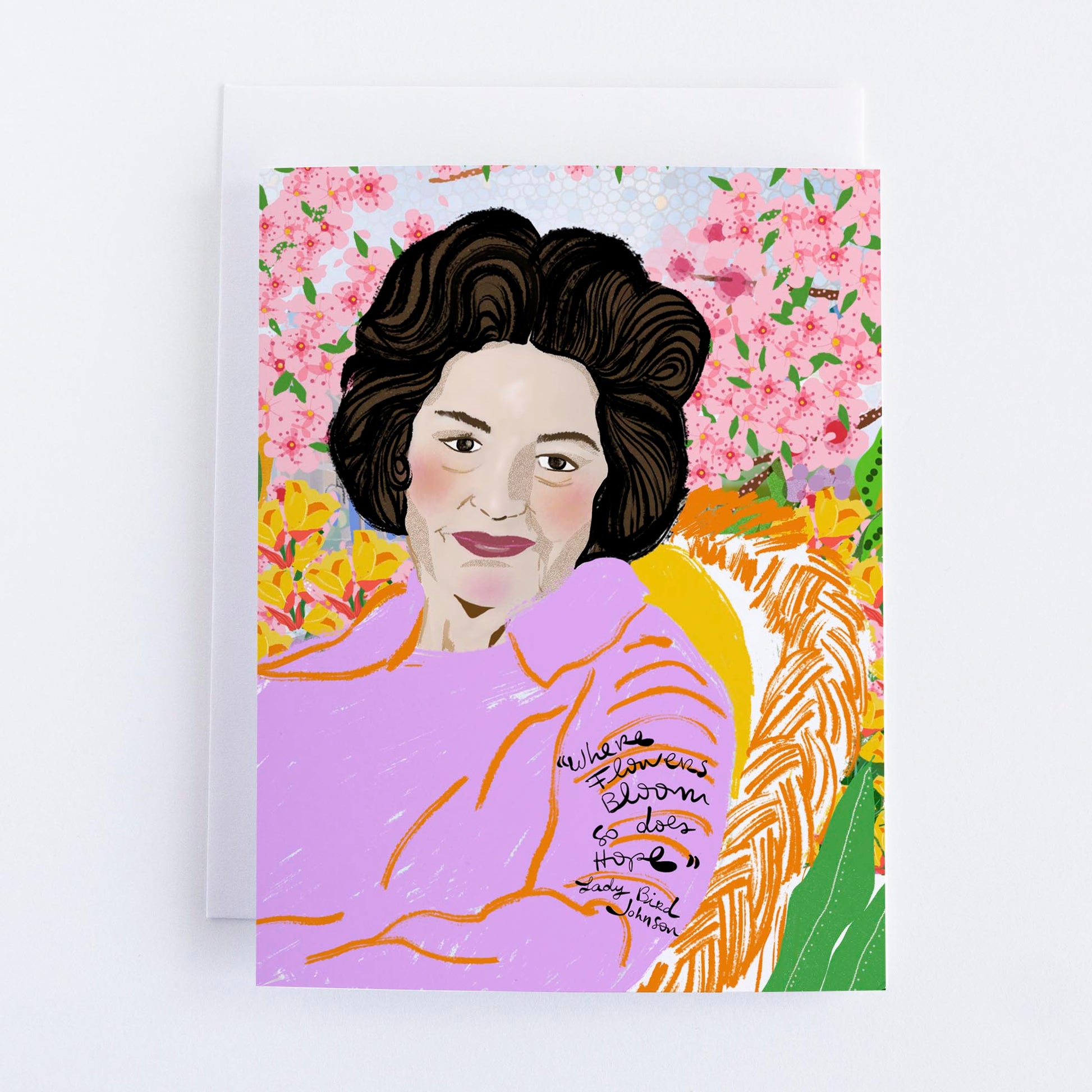 A Few Favorite First Ladies-  Card Set-6-pack Inspiring Quotes - Illustrated Set, Blank Inside (Copy) - VIOLETREDSTUDIO