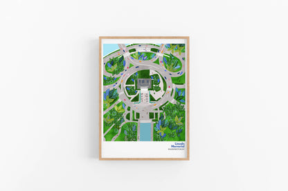 Lincoln Memorial Art Print - VIOLETREDSTUDIO