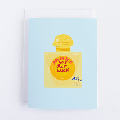 Make your own Luck | Good Luck Greeting Card - VIOLETREDSTUDIO