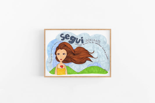 Move Forward No Matter What Spanish motivational wall art quote print Violet Red Studio