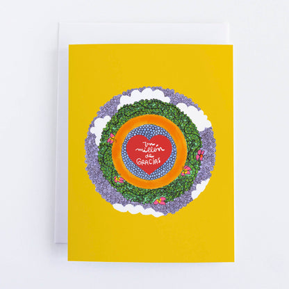 Millon de Gracias Greeting Card - VIOLETREDSTUDIO