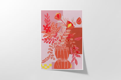 Red Bouquet Art Print - VIOLETREDSTUDIO