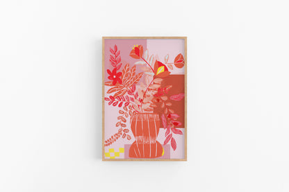 Red Bouquet Art Print - VIOLETREDSTUDIO