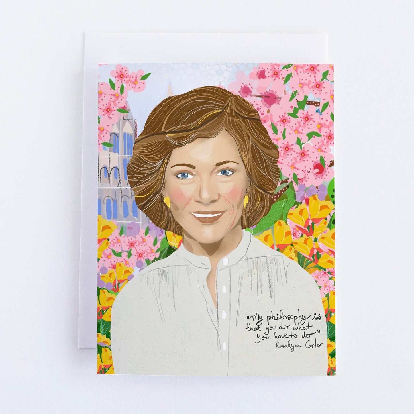A Few Favorite First Ladies-  Card Set-6-pack Inspiring Quotes - Illustrated Set, Blank Inside (Copy) - VIOLETREDSTUDIO